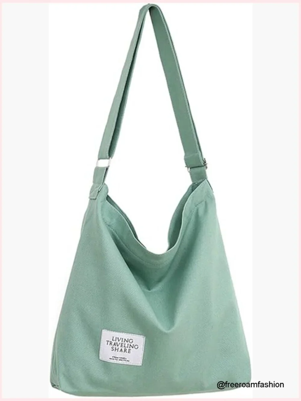 Canvas Hobo Crossbody Handbag Large Capacity Casual Tote Shoulder Bag